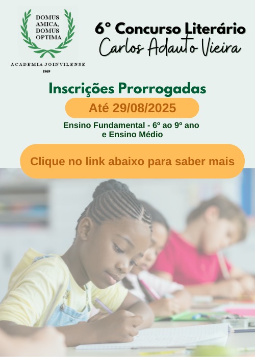 Inscrições prorrogadas para o 6º Concurso Literário Carlos Adauto Vieira