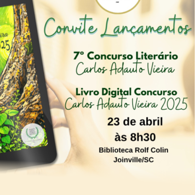 Convite 7º Concurso Literário 2026 Academia Joinvilense de Letras